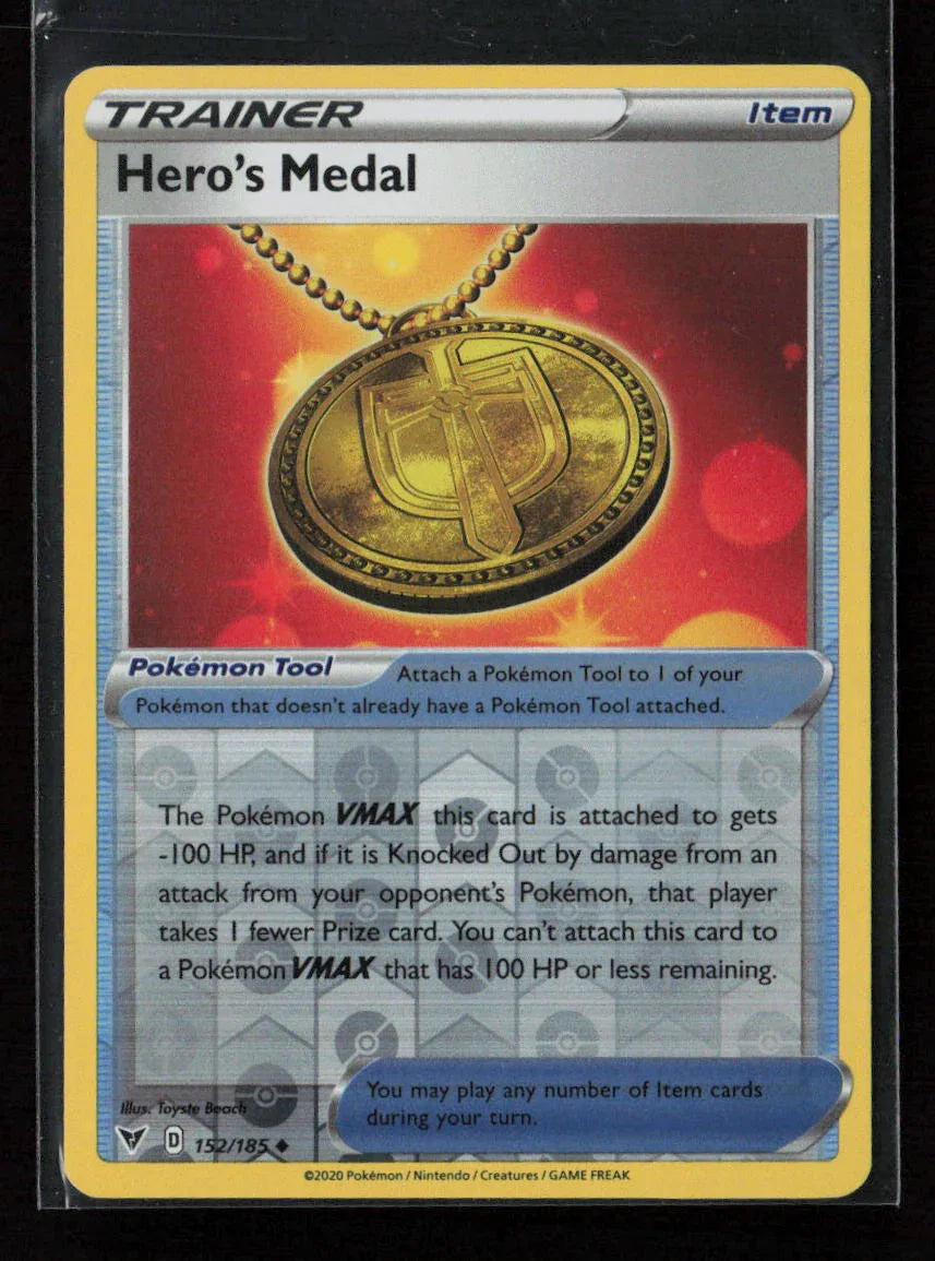 Hero's Medal Uncommon SWSH04: Vivid Voltage 152/185 LP - Kang's Collectibles