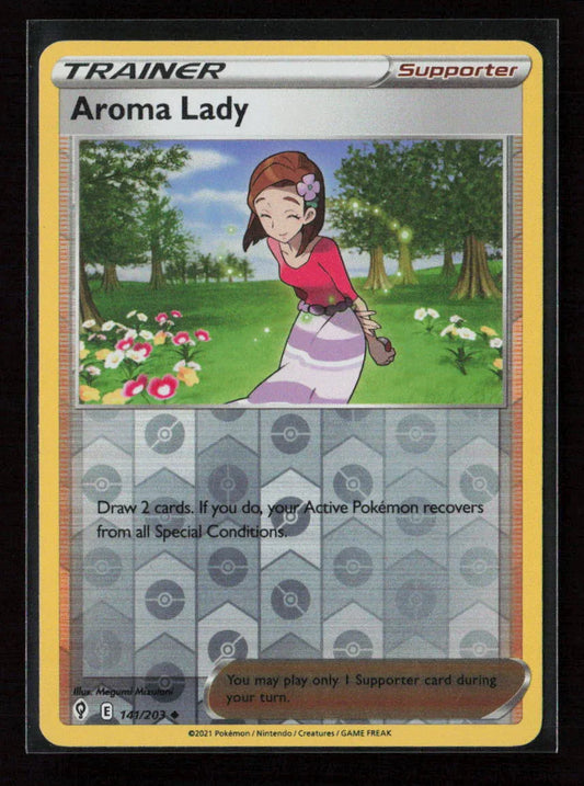 Aroma Lady Uncommon SWSH07: Evolving Skies 141/203 LP - Kang's Collectibles