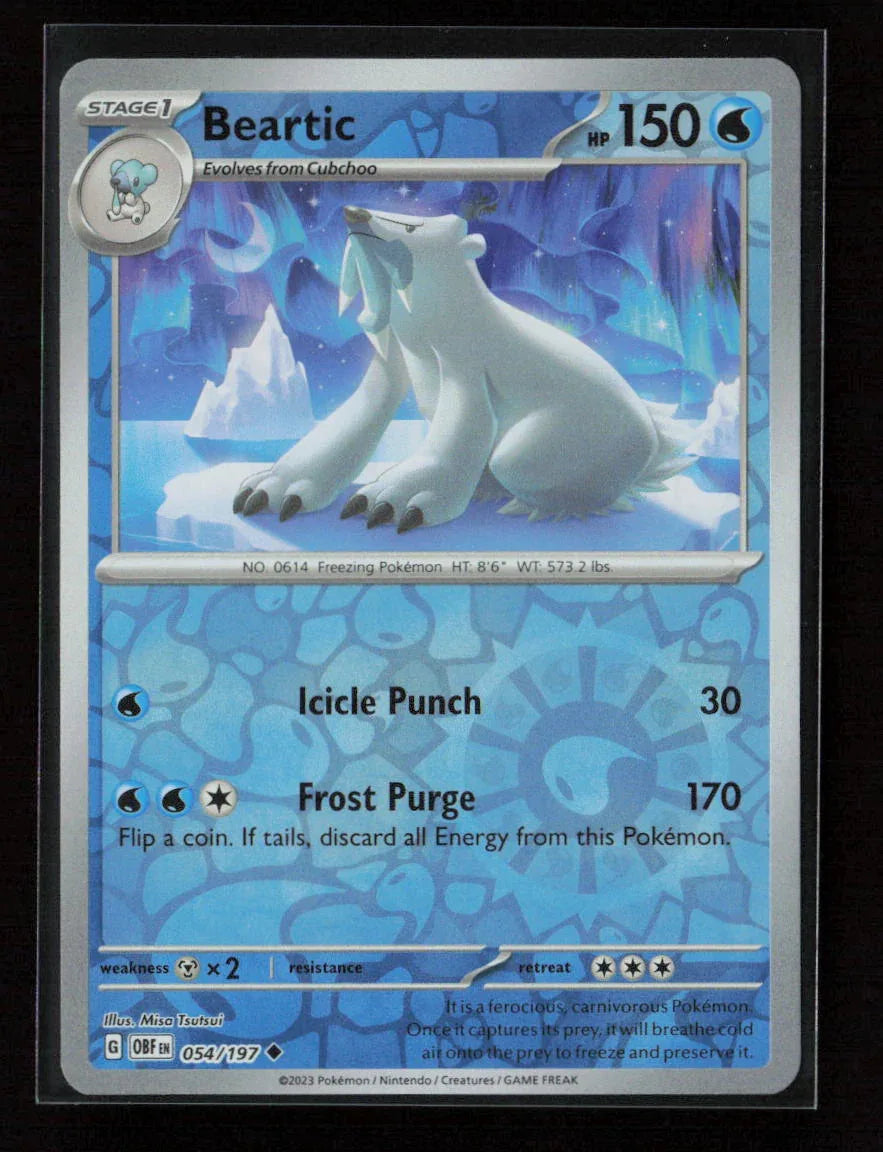 Beartic Uncommon SV03: Obsidian Flames 054/197 NM - Kang's Collectibles