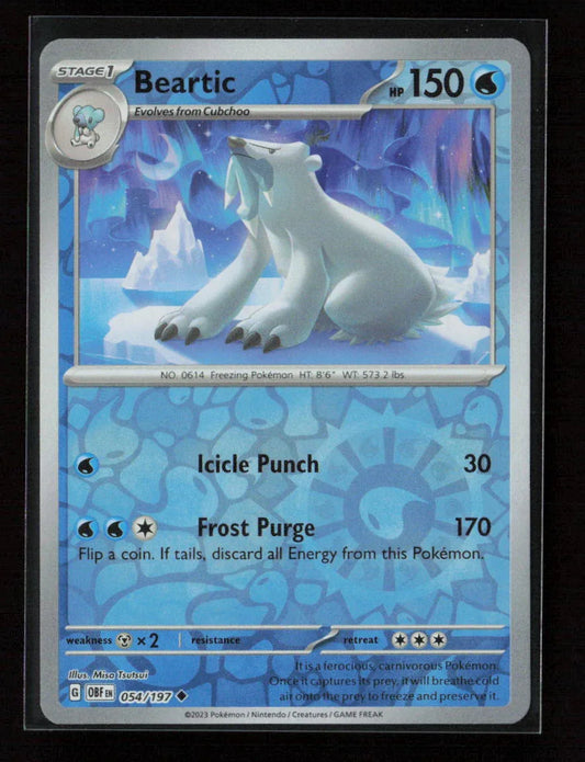 Beartic Uncommon SV03: Obsidian Flames 054/197 NM - Kang's Collectibles
