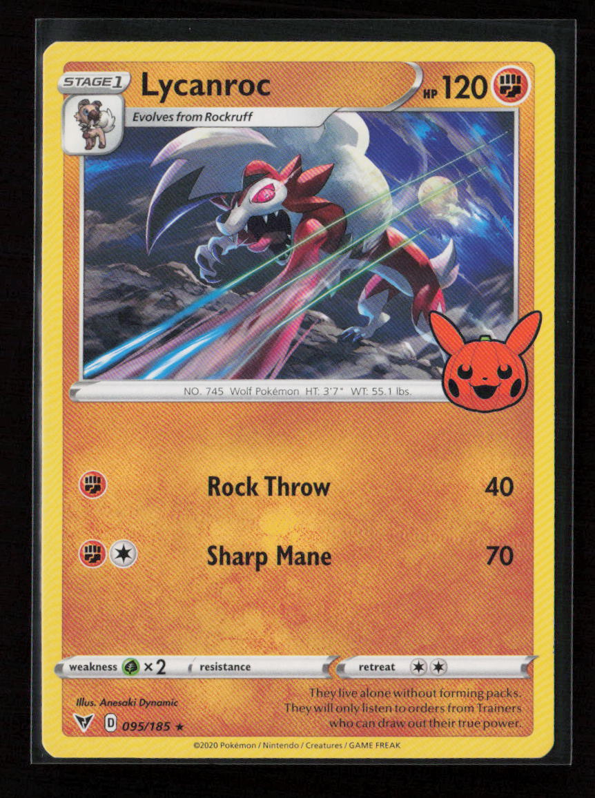 Lycanroc Rare Trick or Trade BOOster Bundle 2023 095/185 LP