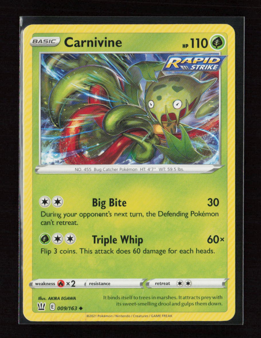 Carnivine Uncommon SWSH05: Battle Styles 009/163 LP