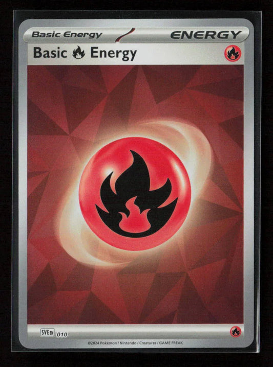 Basic Fire Energy (Cracked Ice Holo) Common SVE: Scarlet & Violet Energies 010 NM - Kang's Collectibles