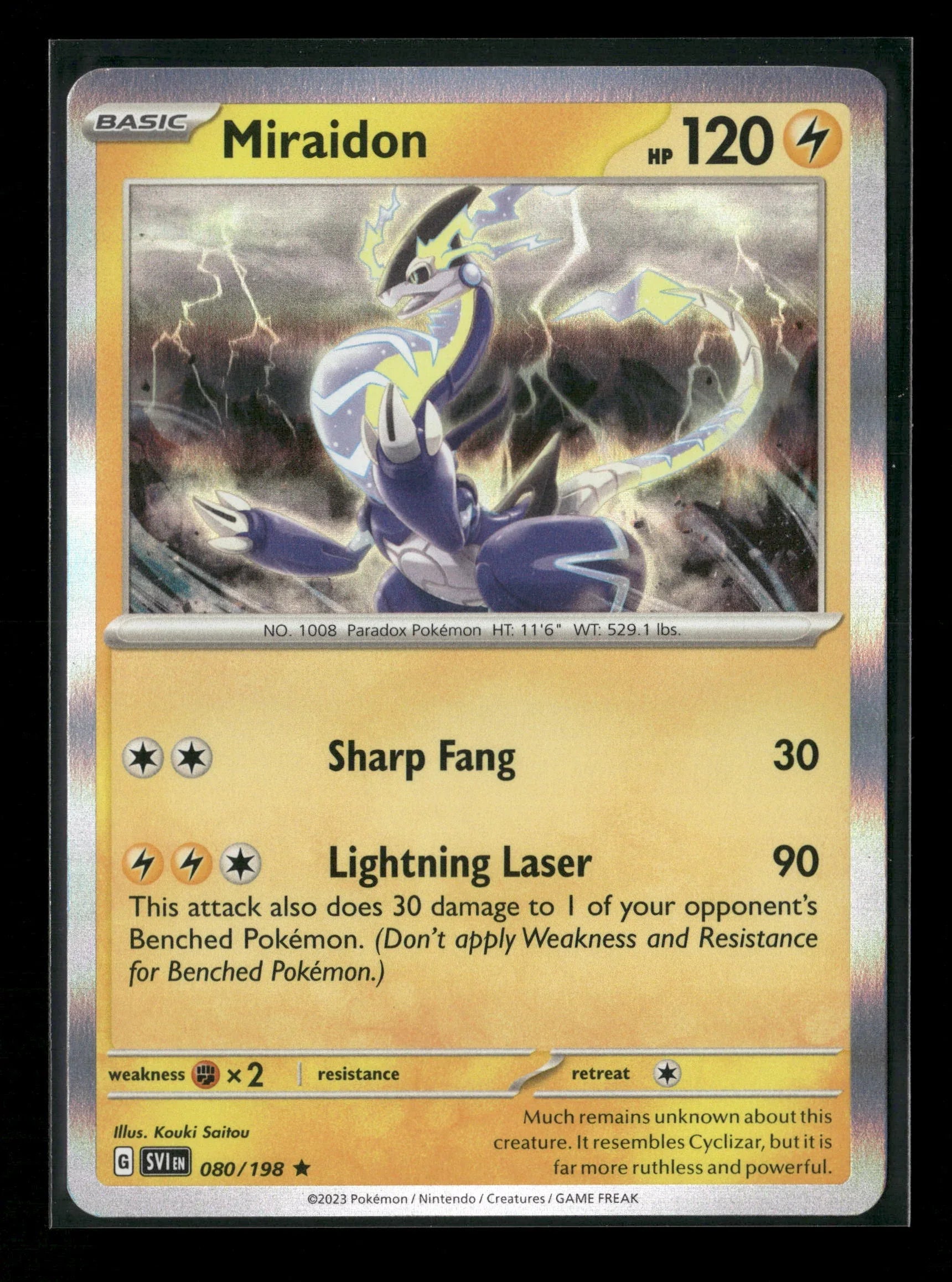 Miraidon Rare SV01: Scarlet & Violet Base Set 080/198 NM - Kang's Collectibles