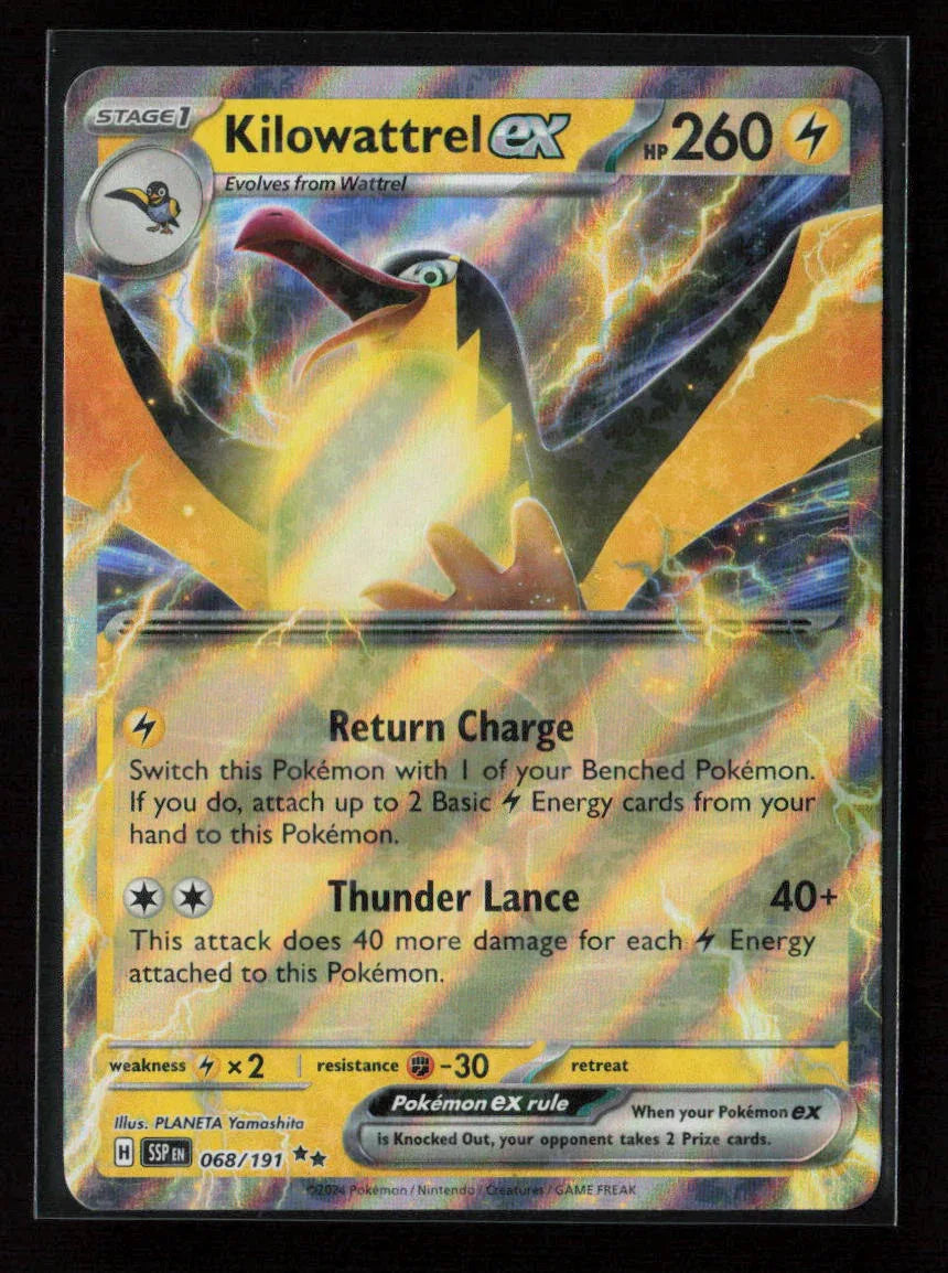 Kilowattrel ex Double Rare SV08: Surging Sparks 068/191 NM - Kang's Collectibles
