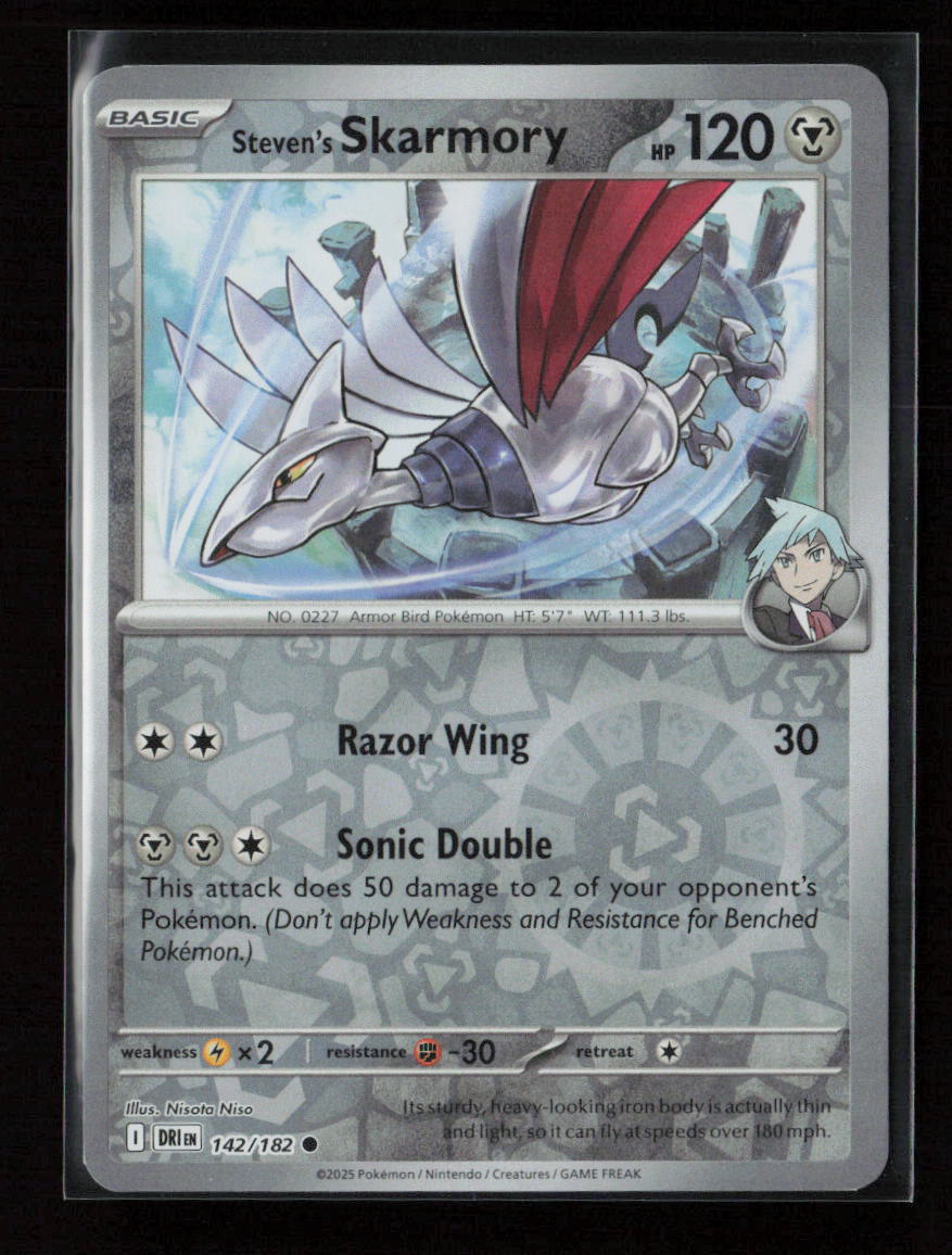 Steven's Skarmory Common SV10: Destined Rivals 142/182 NM