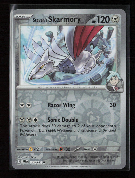 Steven's Skarmory Common SV10: Destined Rivals 142/182 NM