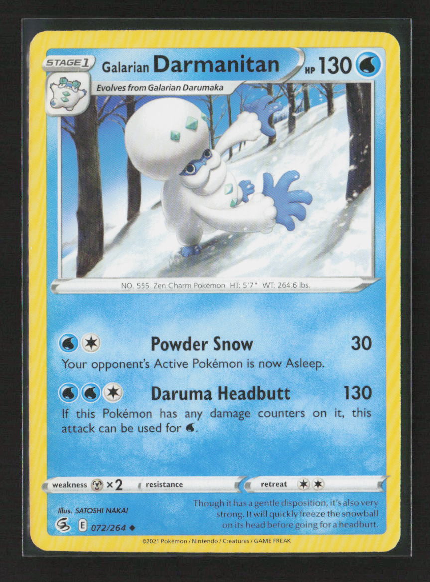Galarian Darmanitan Uncommon SWSH08: Fusion Strike 072/264 NM