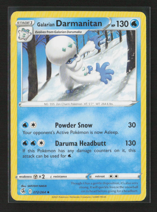 Galarian Darmanitan Uncommon SWSH08: Fusion Strike 072/264 NM