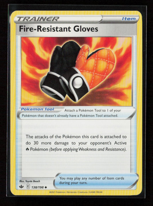 Fire-Resistant Gloves Uncommon SWSH06: Chilling Reign 138/198 LP