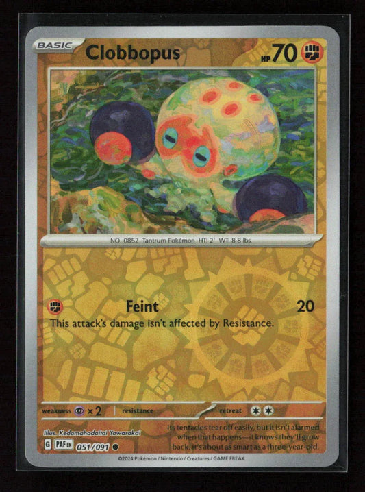 Clobbopus Common SV: Paldean Fates 051/091 NM - Kang's Collectibles