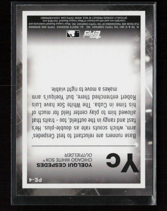 Yoelqui Cespedes 2021 Bowman Platinum Precious Elements PE-4 NM - Kang's Collectibles
