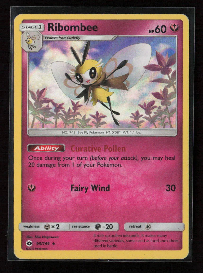 Ribombee Holo Rare SM Base Set 93/149 NM - Kang's Collectibles