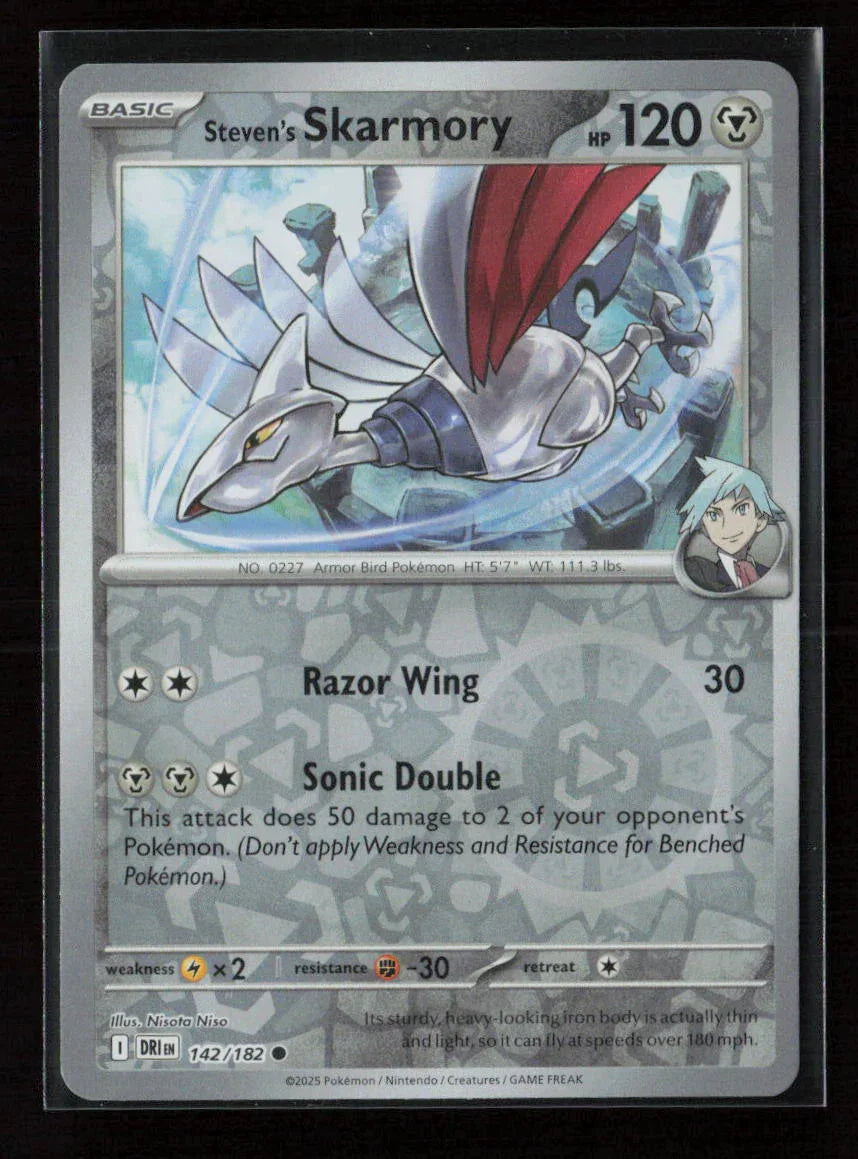 Steven's Skarmory Common SV10: Destined Rivals 142/182 NM - Kang's Collectibles