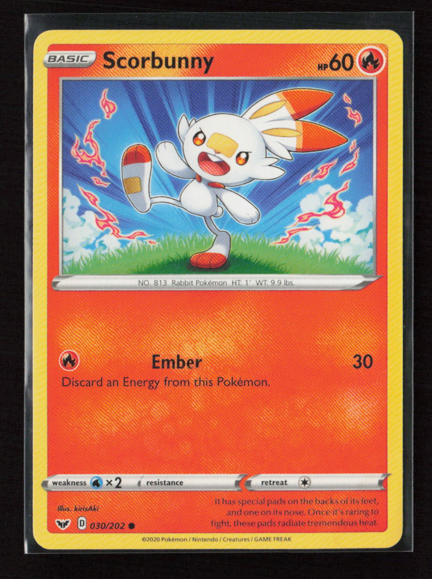 Scorbunny (030) Common SWSH01: Sword & Shield Base Set 030/202 LP