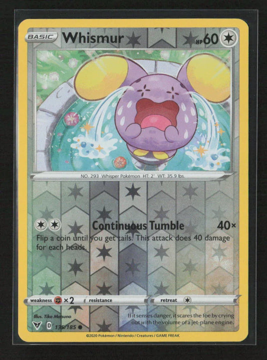 Whismur Common SWSH04: Vivid Voltage 135/185 NM - Kang's Collectibles