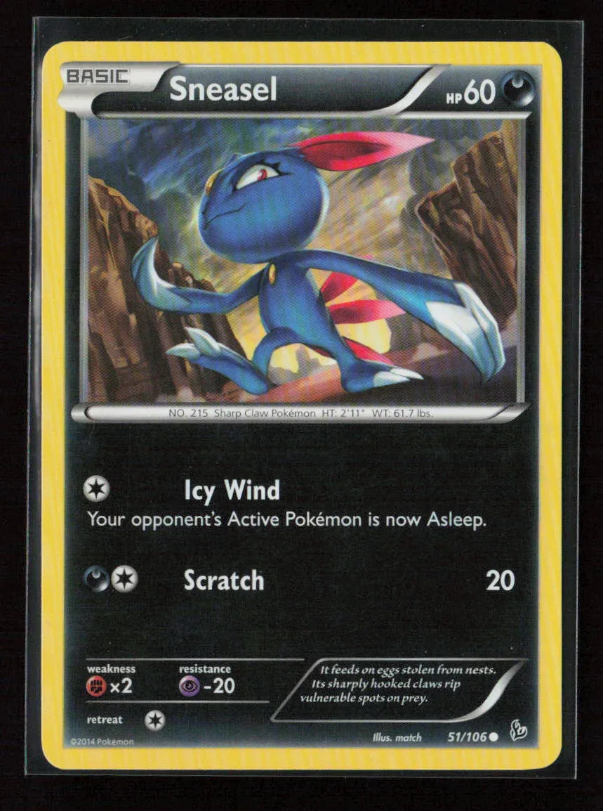 Sneasel (51) Common XY - Flashfire 51/106 NM - Kang's Collectibles