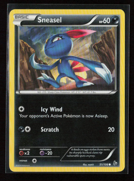 Sneasel (51) Common XY - Flashfire 51/106 NM - Kang's Collectibles