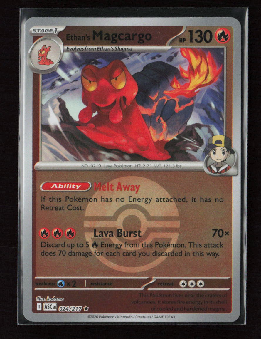 Ethan's Magcargo - (Poke Ball) Rare ME: Ascended Heroes 024/217 NM