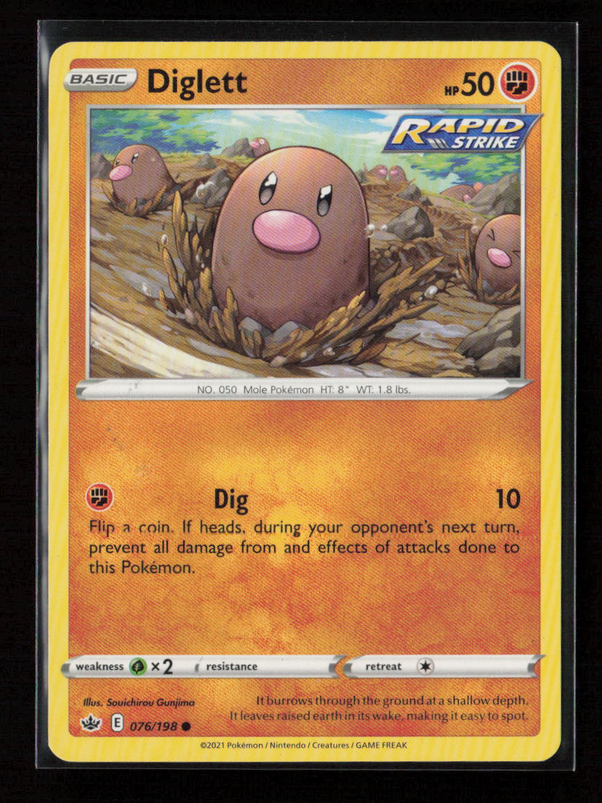 Diglett Common SWSH06: Chilling Reign 076/198 LP