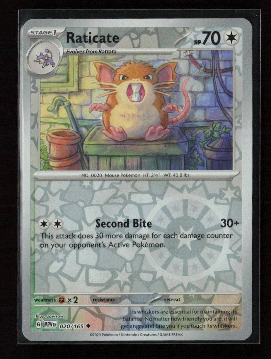 Raticate Uncommon SV: Scarlet & Violet 151 020/165 NM - Kang's Collectibles