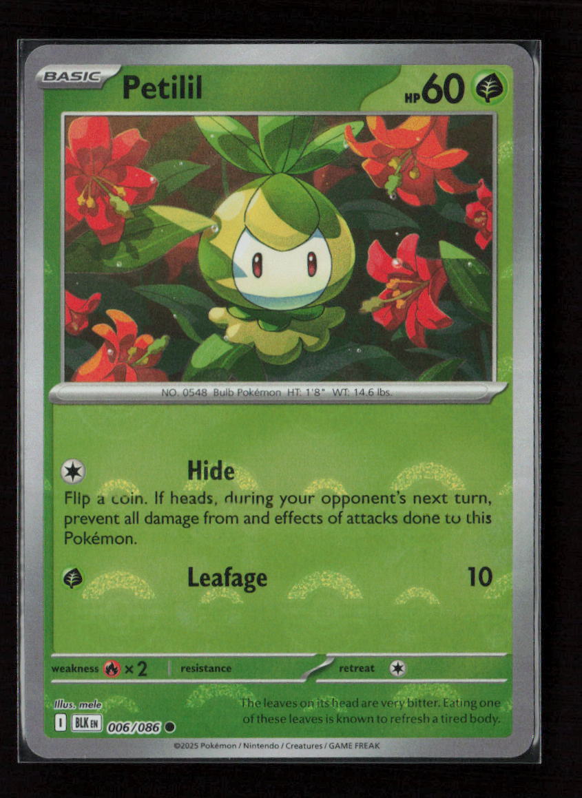 Petilil (Poke Ball Pattern) Common SV: Black Bolt 006/086 NM