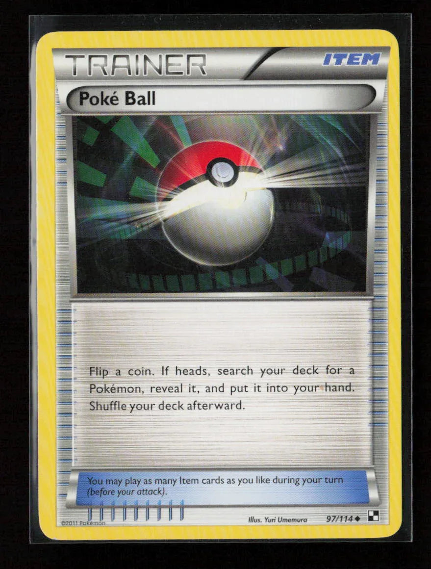Poke Ball Uncommon Black and White 97/114 LP - Kang's Collectibles