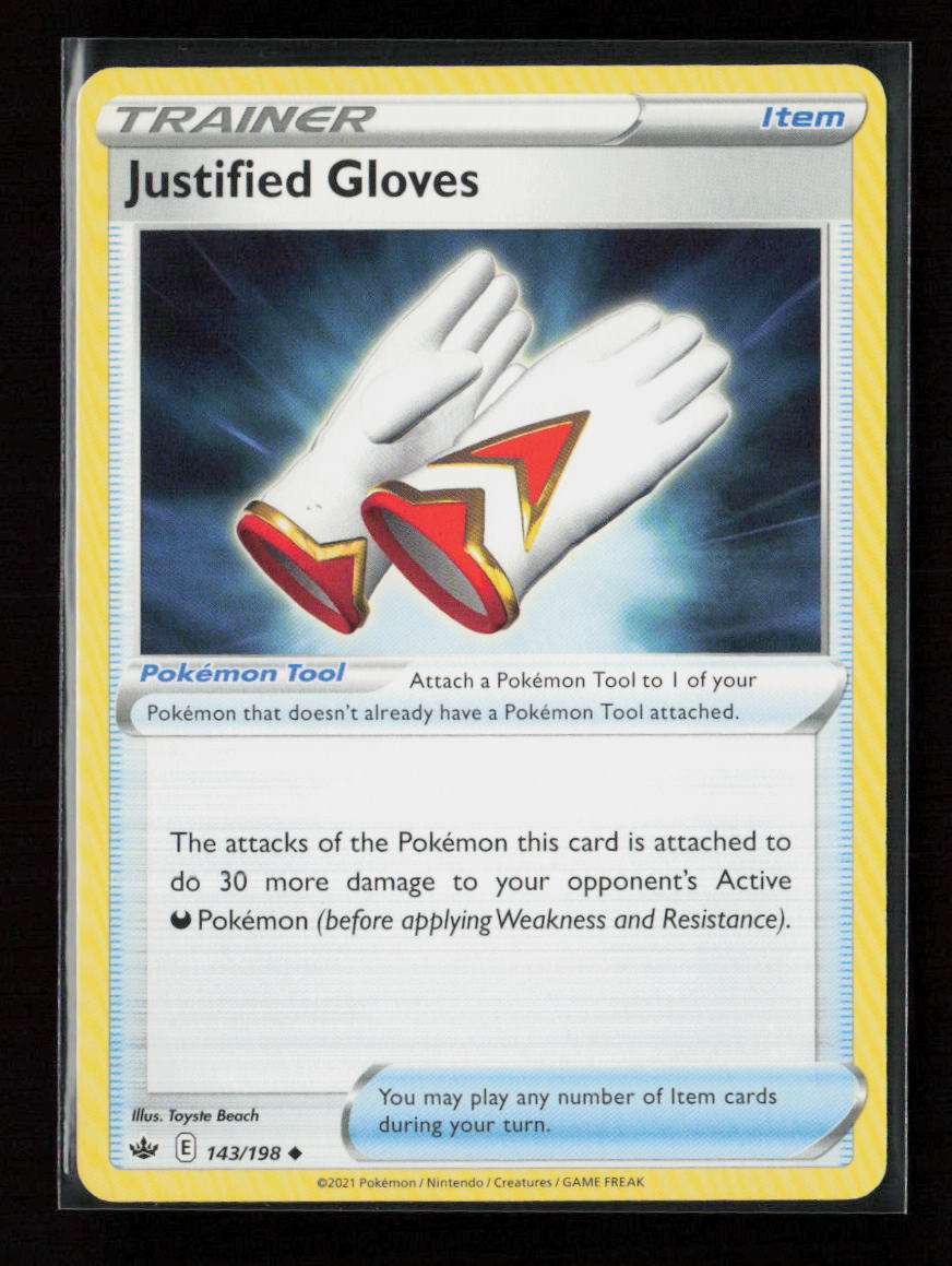 Justified Gloves Uncommon SWSH06: Chilling Reign 143/198 LP
