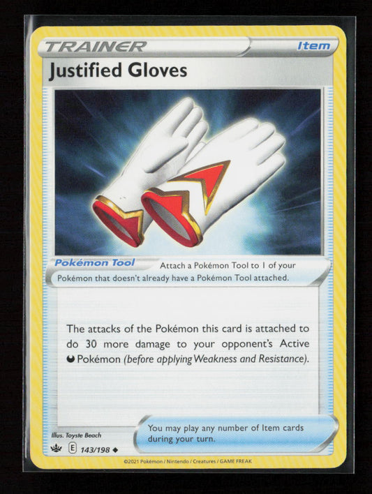 Justified Gloves Uncommon SWSH06: Chilling Reign 143/198 LP