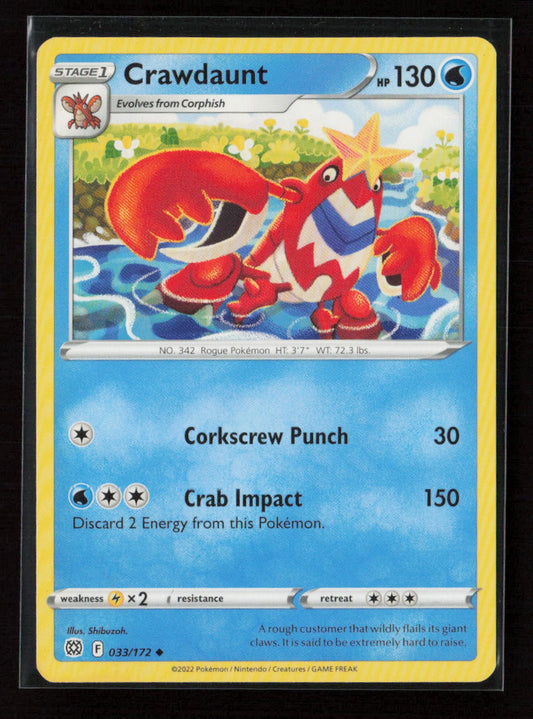 Crawdaunt Uncommon SWSH09: Brilliant Stars 033/172 LP