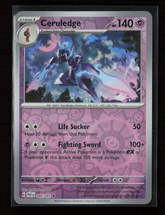 Ceruledge - Rare SV: Paldean Fates 040/091 NM