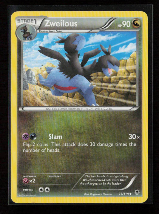 Zweilous Uncommon XY - Phantom Forces 73/119 NM - Kang's Collectibles