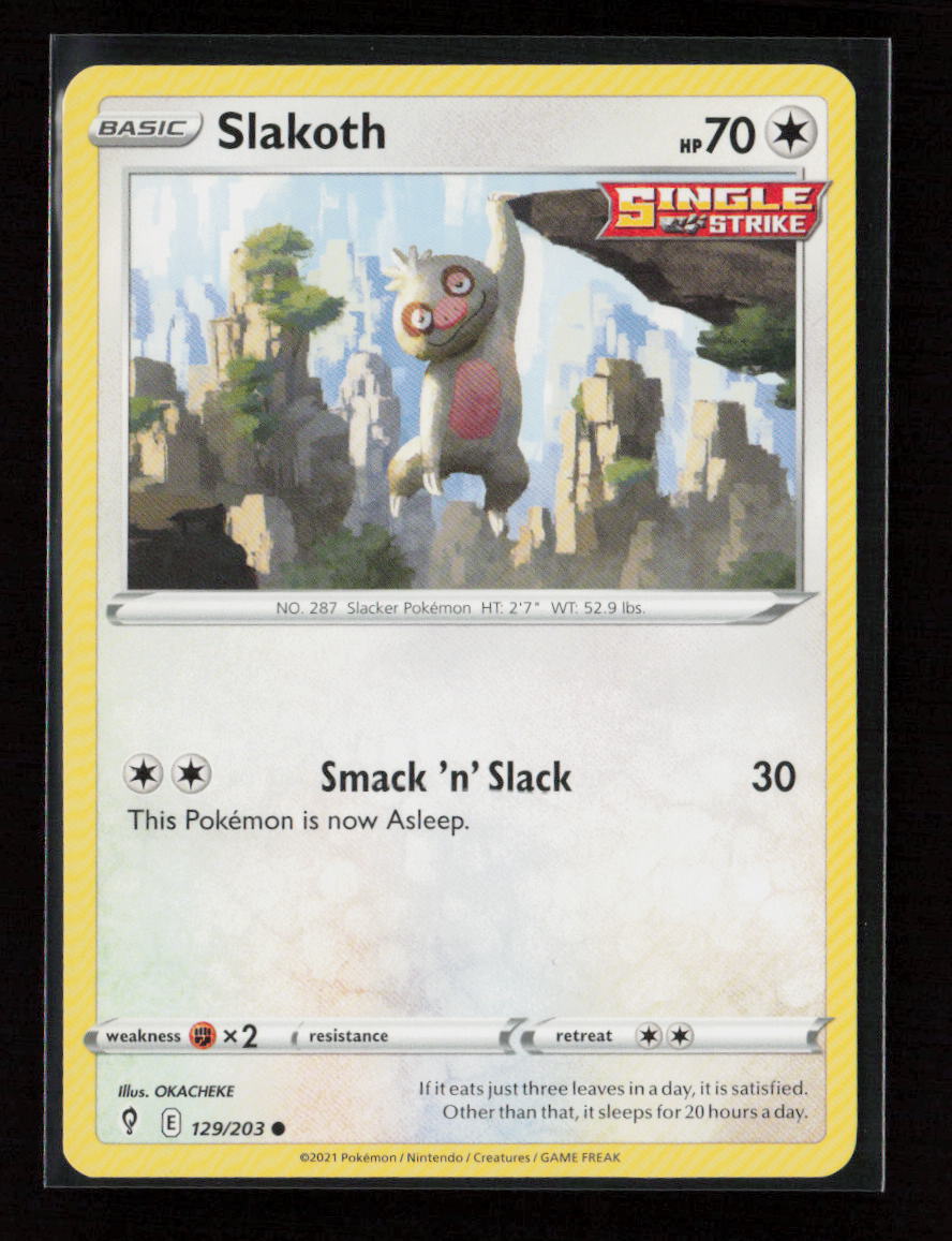 Slakoth Common SWSH07: Evolving Skies 129/203 LP