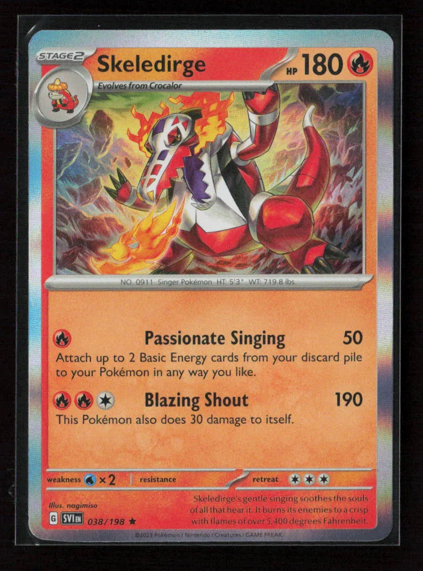 Skeledirge Rare SV01: Scarlet & Violet Base Set 038/198 NM - Kang's Collectibles