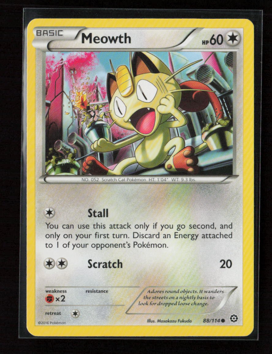 Meowth Common XY - Steam Siege 88/114 LP