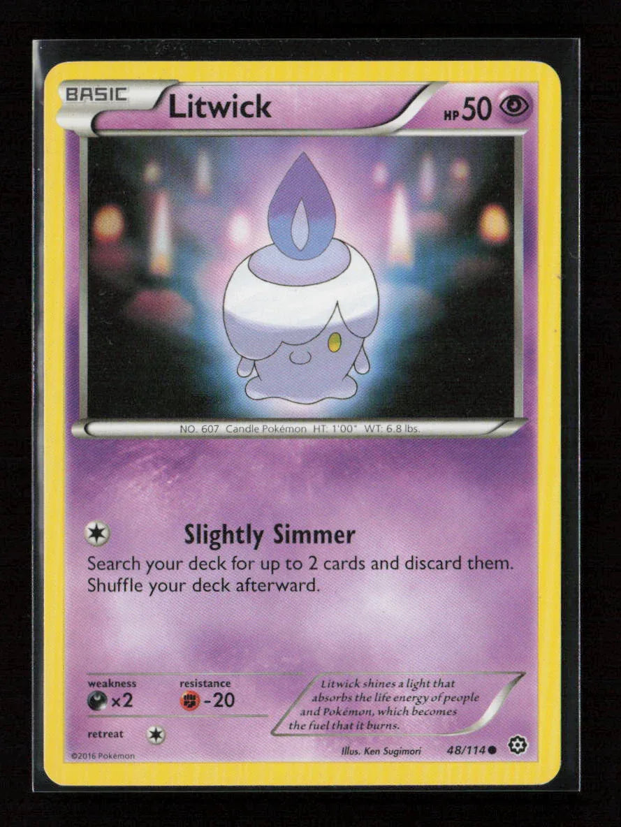 Litwick Common XY - Steam Siege 48/114 NM - Kang's Collectibles