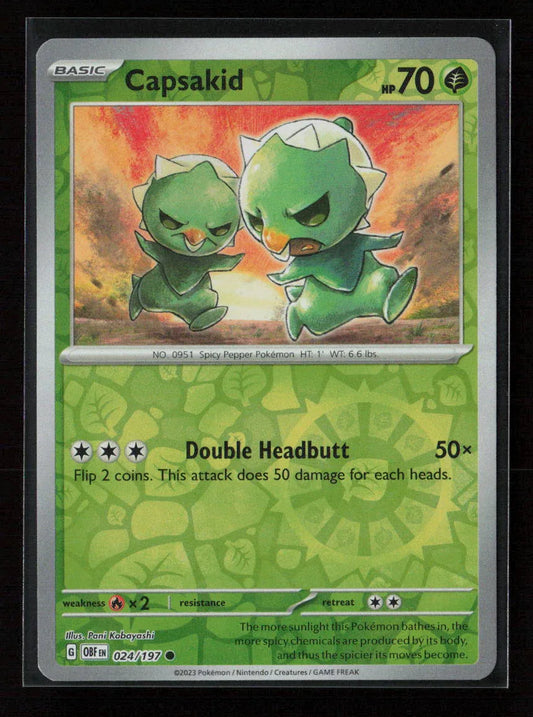 Capsakid - Common SV03: Obsidian Flames 024/197 NM - Kang's Collectibles