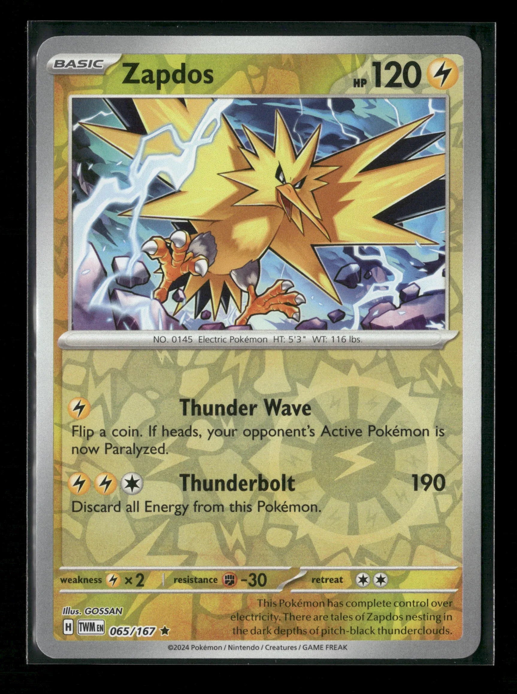 Zapdos Rare SV06: Twilight Masquerade 065/167 NM - Kang's Collectibles