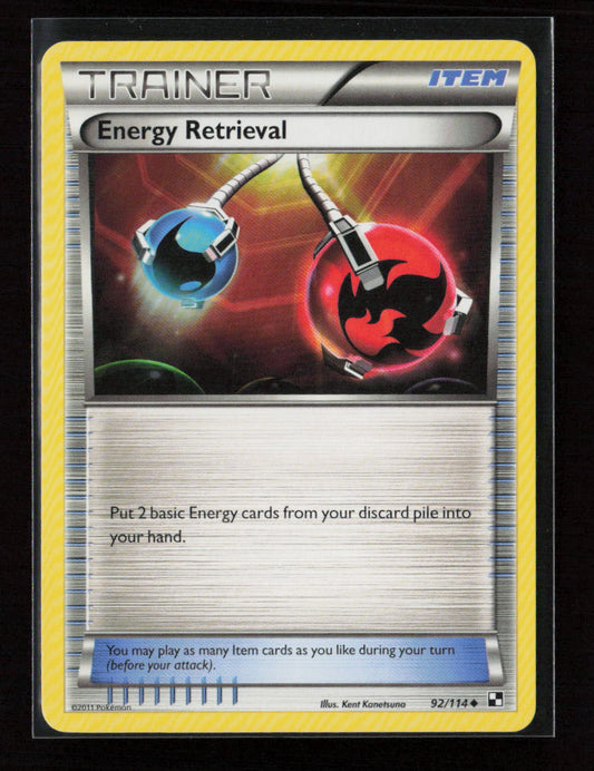 Energy Retrieval Uncommon Black and White 92/114 NM