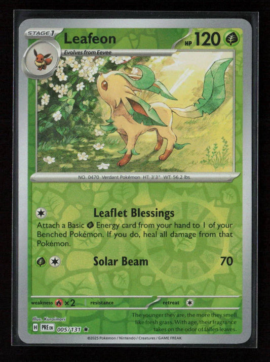 Leafeon Rare SV: Prismatic Evolutions 005/131 NM - Kang's Collectibles