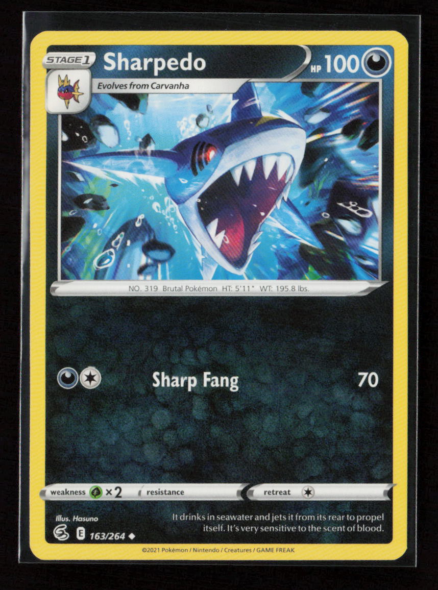 Sharpedo Uncommon SWSH08: Fusion Strike 163/264 LP