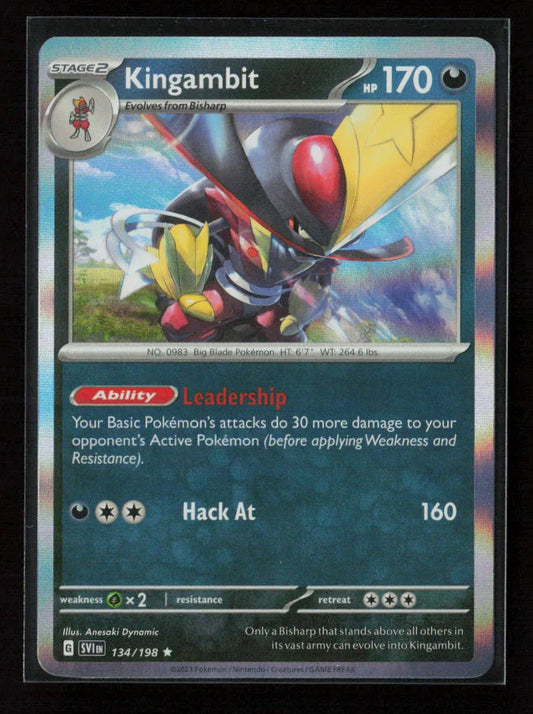 Kingambit Rare SV01: Scarlet & Violet Base Set 134/198 NM - Kang's Collectibles