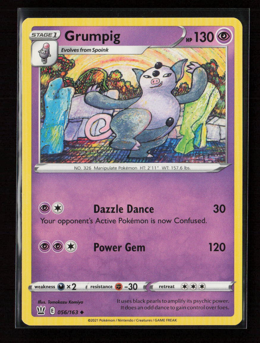 Grumpig Uncommon SWSH05: Battle Styles 056/163 LP