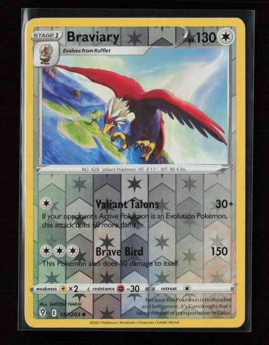 Braviary Uncommon SWSH07: Evolving Skies 137/203 NM