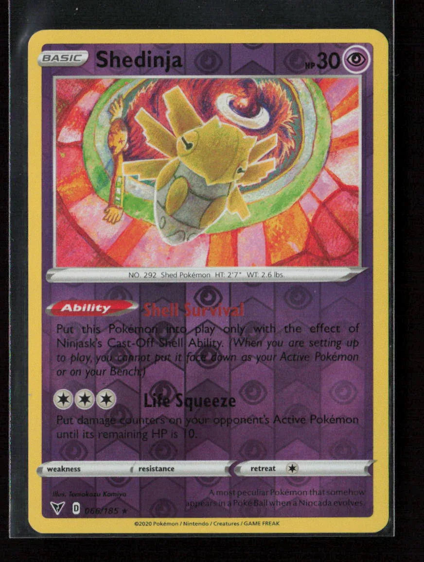 Shedinja Rare SWSH04: Vivid Voltage 066/185 NM - Kang's Collectibles
