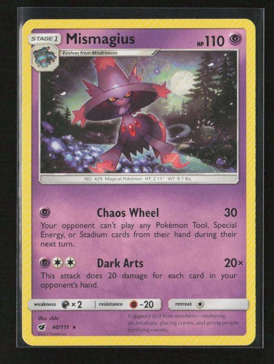 Mismagius Rare SM - Crimson Invasion 40/111 LP - Kang's Collectibles