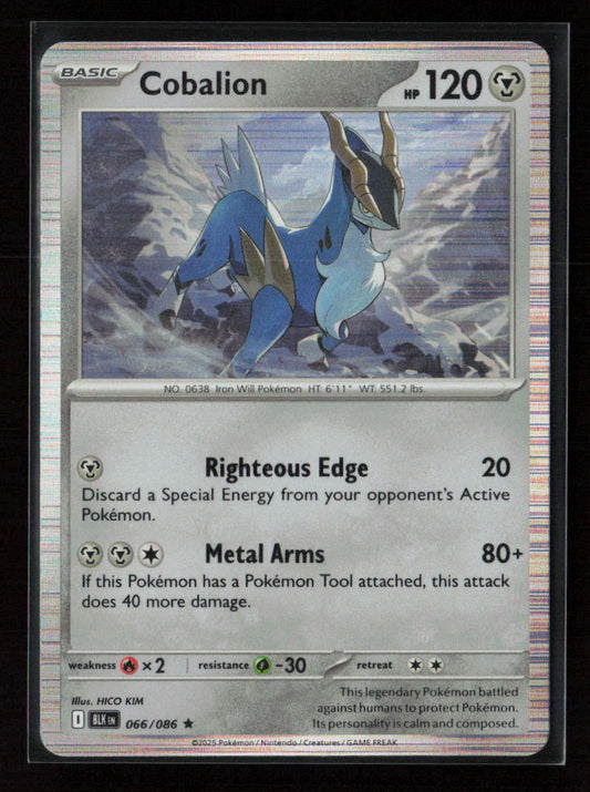 Cobalion Rare SV: Black Bolt 066/086 NM
