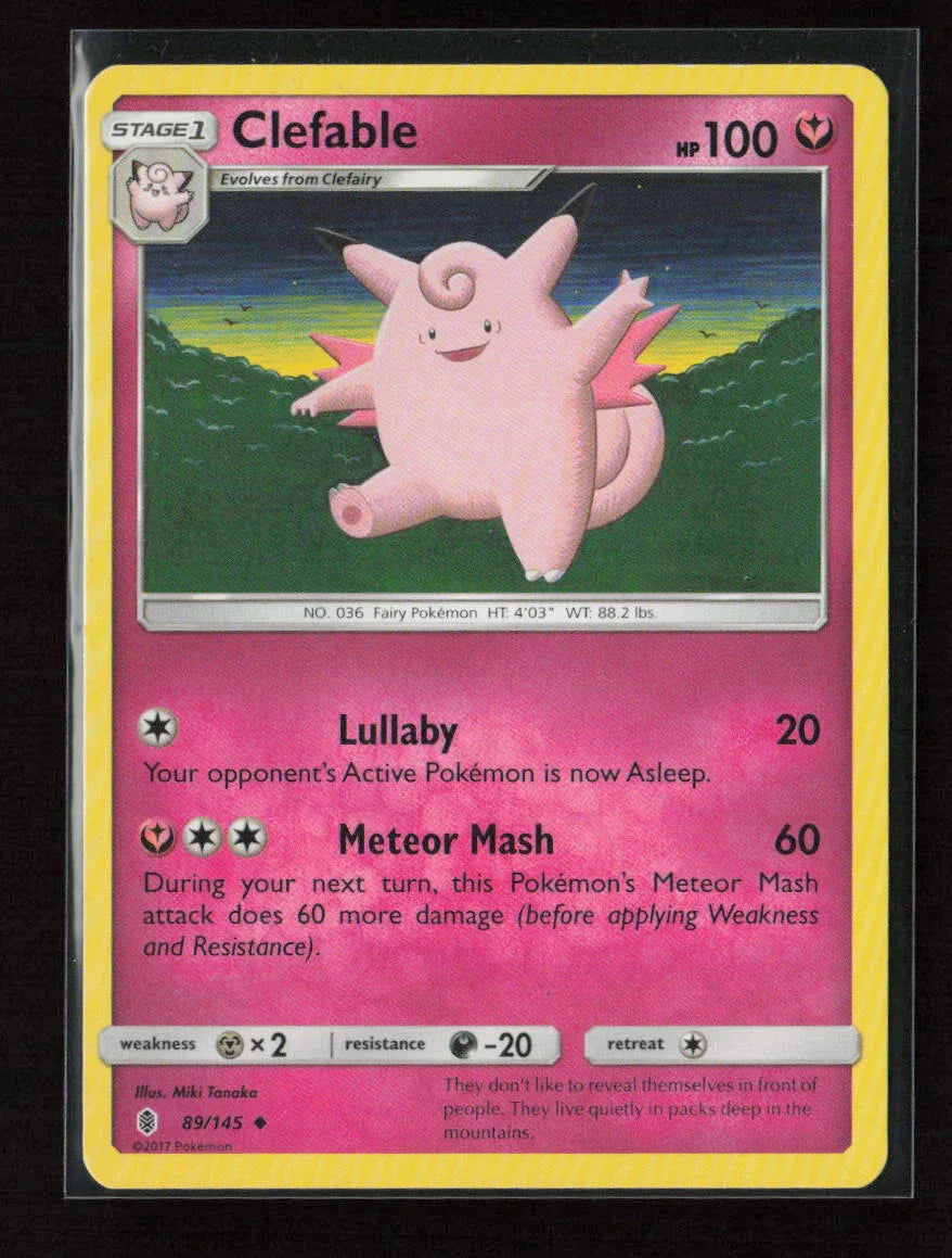 Clefable Uncommon SM - Guardians Rising 89/145 LP - Kang's Collectibles