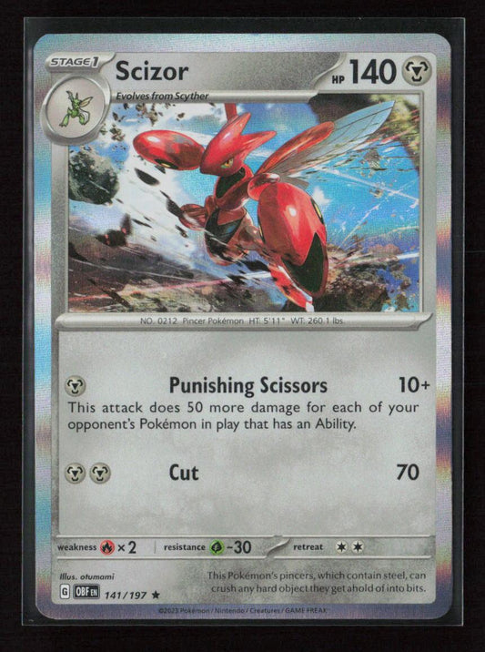 Scizor Rare SV03: Obsidian Flames 141/197 NM - Kang's Collectibles