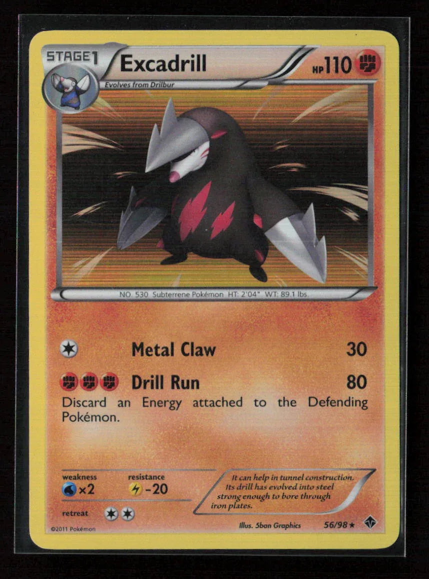 Excadrill (56) Holo Rare Emerging Powers 56/98 LP - Kang's Collectibles